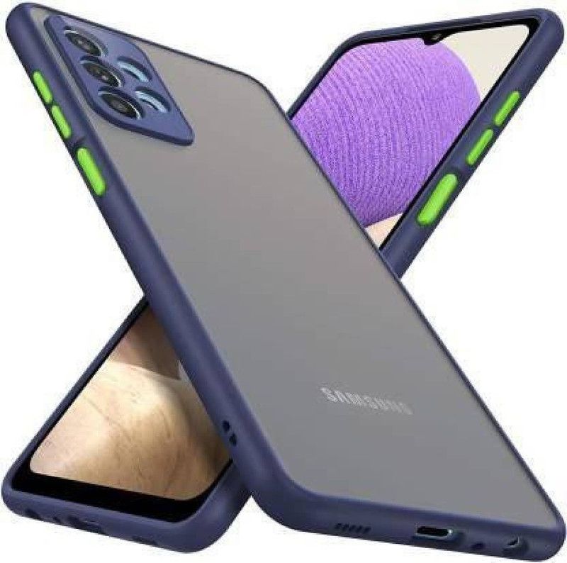 FIVE-O Back Cover for Samsung Galaxy A72  (Blue, Camera Bump Protector, Pack of: 1)