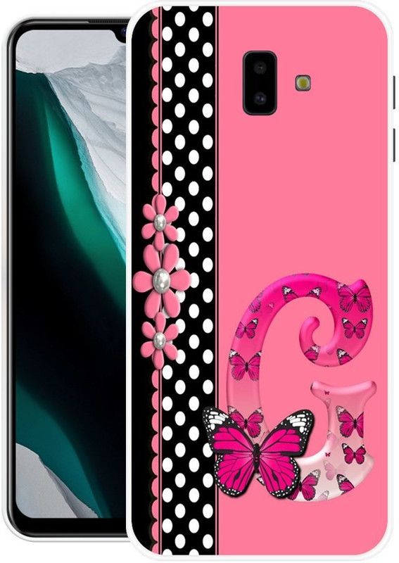 ROCKPRINT Back Cover for Samsung Galaxy J6 Plus  (Black, Pink, Grip Case, Silicon)