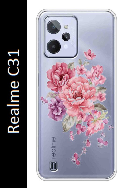 Anami Back Cover for Realme C31  (Pink, Grip Case, Silicon, Pack of: 1)
