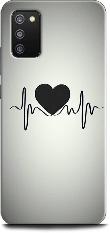 Afterglow Back Cover for SAMSUNG Galaxy M02s HEARTBEAT, A, LATTER A, LOVE, HEART  (Multicolor, Shock Proof, Pack of: 1)
