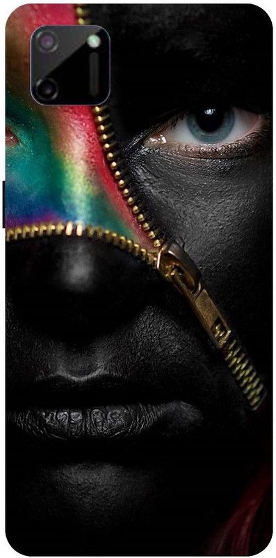 SSMORYA Back Cover for Realme C11, Black Girl Multicolour Printed Back Cover  (Multicolor, Shock Proof, Pack of: 1)