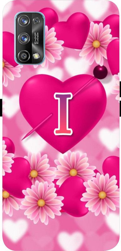 LIKELOOK Back Cover for Realme 7Pro, ( Letter I, Name I, Alphabet I, pink )  (Multicolor, Shock Proof, Pack of: 1)