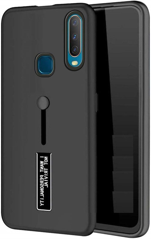 CELLCAMPUS Back Cover for Vivo Y12  (Black, Grip Case, Pack of: 1)