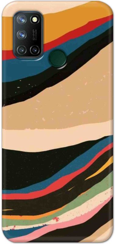 NDCOM Back Cover for Realme 7i Color Wave Pattern Printed  (Multicolor, Hard Case, Pack of: 1)