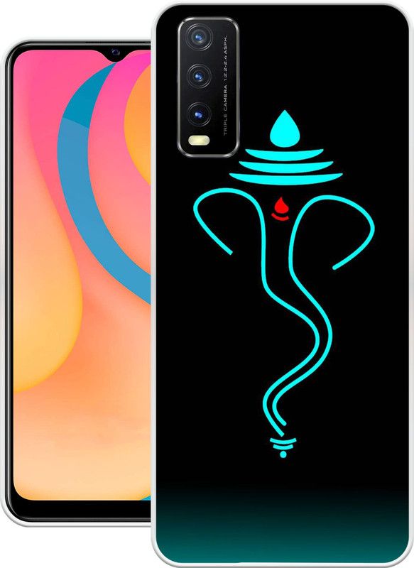 Print maker Back Cover for Vivo Y20  (Black, Grip Case, Silicon, Pack of: 1)