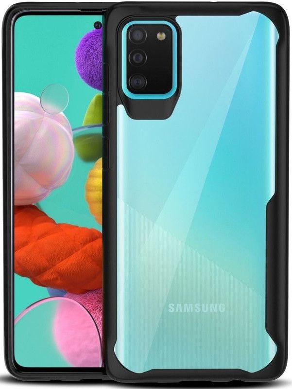 CELLCAMPUS Bumper Case for Samsung Galaxy M30s  (Transparent, Black, Grip Case, Pack of: 1)