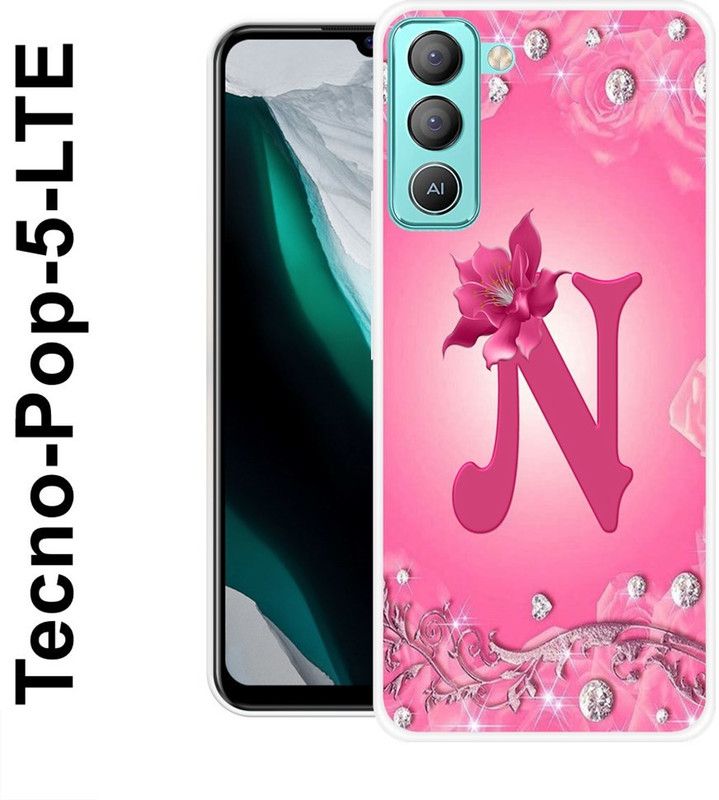 KUDI Back Cover for Tecno Pop 5 LTE  (Pink, Silver, Silicon)