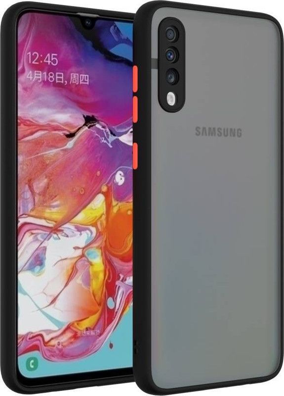 FIVE-O Back Cover for Samsung Galaxy A70  (Black, Camera Bump Protector, Pack of: 1)