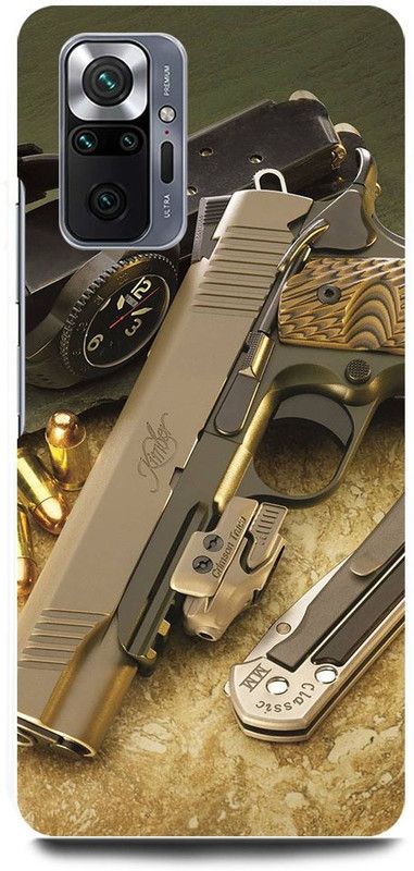 FRONK Back Cover for REDMI Note 10 Pro, GUN, RIFFLE, PISTOL, BULLETS, BANDOOK  (Multicolor, Hard Case, Pack of: 1)