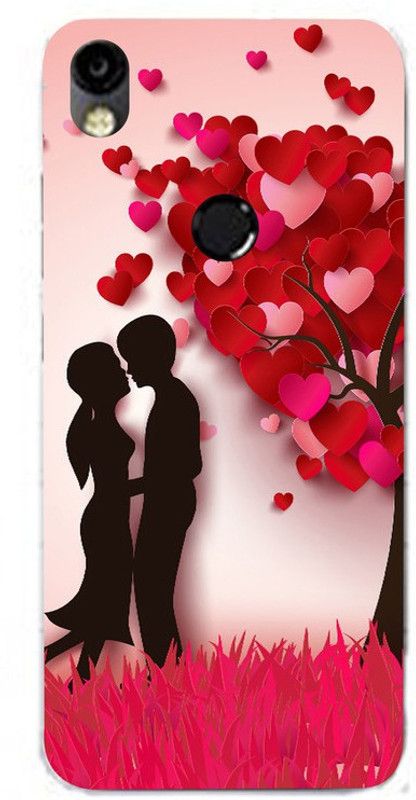 Golden Mask Back Cover for Sky Hawk Back Cover For Tecno Camon In3 Boy and Girl in Love Tree Heart  (Multicolor, Waterproof, Silicon, Pack of: 1)