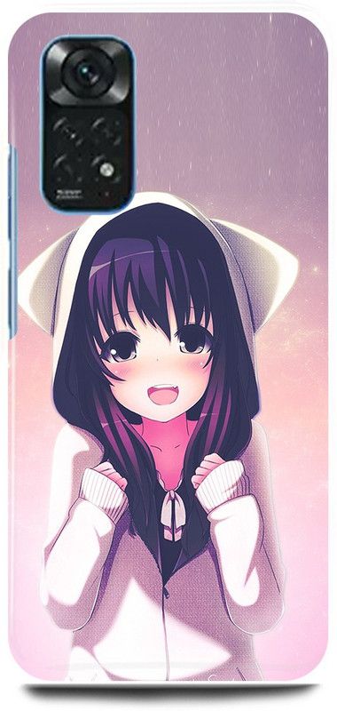 play fast Back Cover for Redmi Note 11S LOVELY, GIRL, CUTE, GIRL, ANIME  (Pink, Hard Case, Pack of: 1)