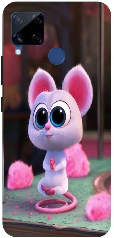 Bluvver Back Cover for Realme C15/RMX2180, Printe Cute Mouse, Back Cover  (Multicolor, Hard Case, Pack of: 1)