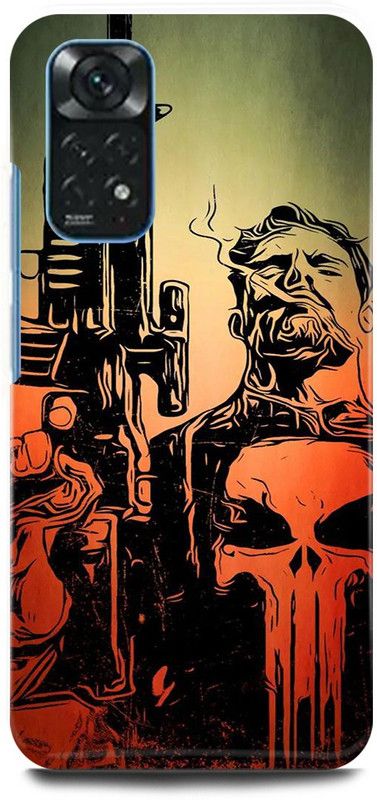 play fast Back Cover for POCO M4 Pro THE, PUNISHER, WEB, SERIES, GUN  (Red, Hard Case, Pack of: 1)