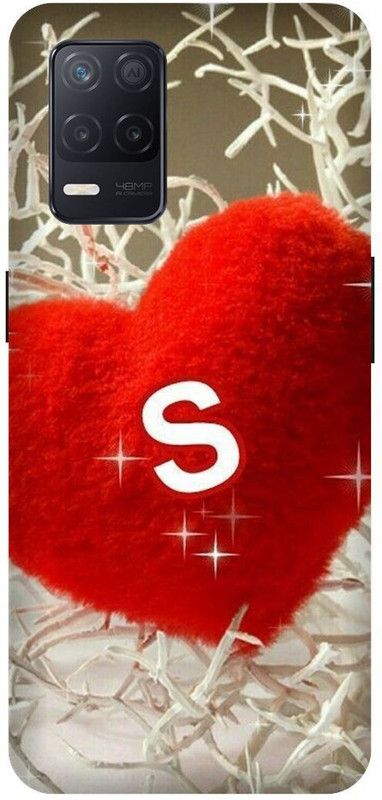 PHONE WALEY.COM Back Cover for Realme 8s (5G) , RMX3381 ,S letter,S name S word , Printed Back Cover  (Red, Hard Case, Pack of: 1)