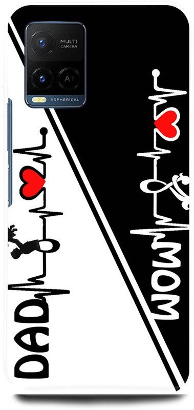 play fast Back Cover for Vivo Y21E MOM, DAD, MOTHER, FATHER, LOVE  (Black, Hard Case, Pack of: 1)