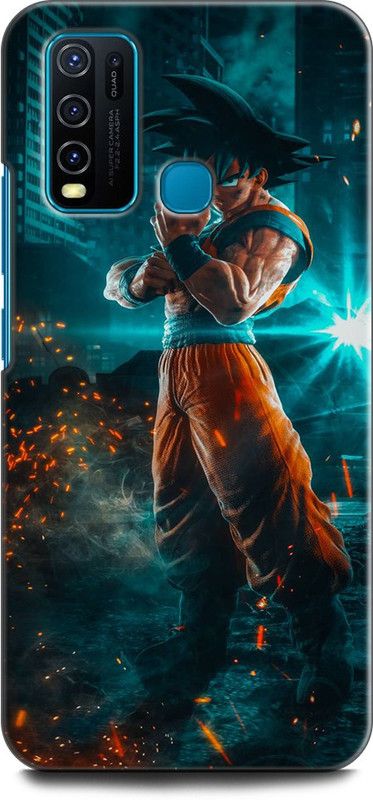 KEYCENT Back Cover for Vivo Y30, Vivo 1938 GOKU, DRAGON BALL Z, ANIME, VEGETA, NARUTO, KAKASHI, NEON  (Multicolor, Pack of: 1)