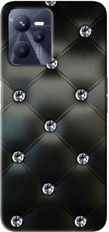 NDCOM Back Cover for Realme C35 Diamond Black Printed  (Multicolor, Hard Case, Pack of: 1)