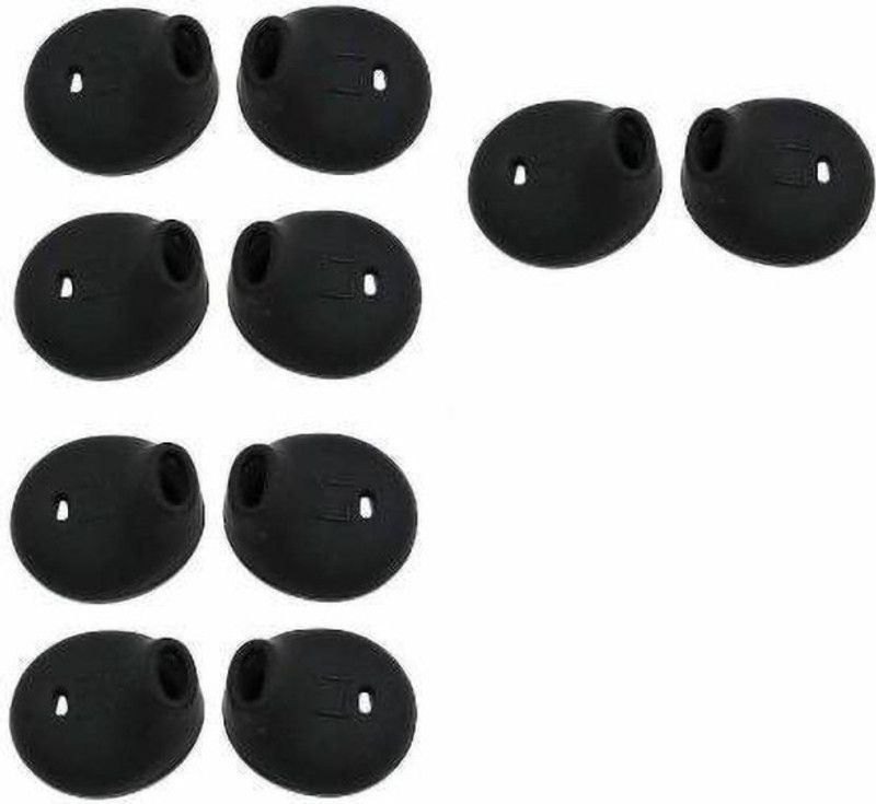 THE DARK NIGHT Somapa Black Earbuds Anti-Slip Silicone Replacement Ear... In The Ear Headphone Cushion  (Pack of 10, Black)
