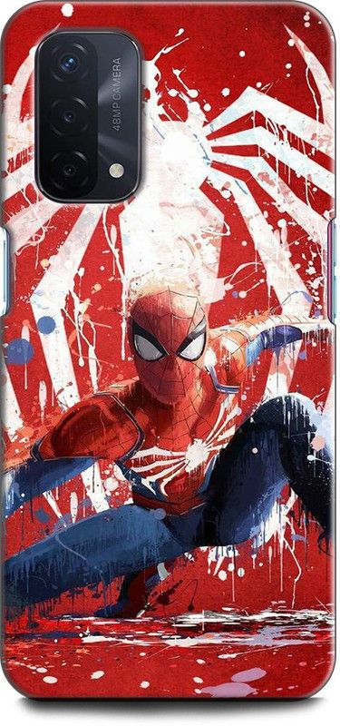 Afterglow Back Cover for Oppo A74 5G SPIDERMAN, LOGO, MARVAL, SUPERHERO, COMIC, PETER PARKER  (Multicolor, Shock Proof, Pack of: 1)