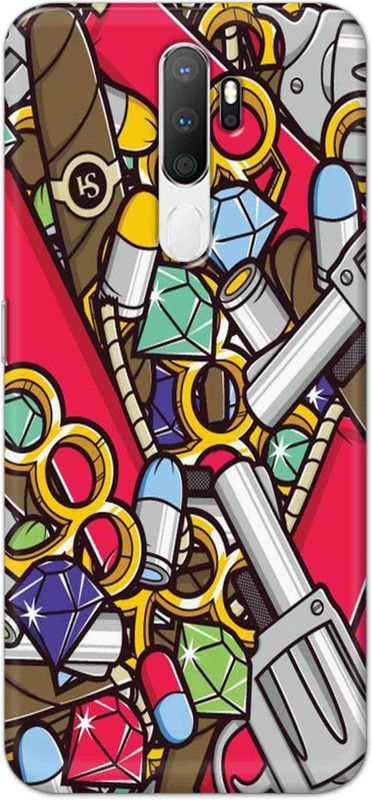 NDCOM Back Cover for OPPO A9 2020 Graffiti Latest Printed  (Multicolor, Hard Case, Pack of: 1)