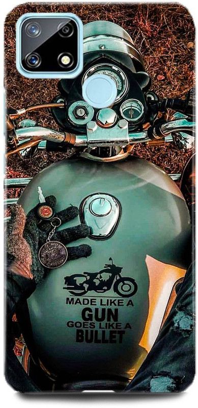 FUGGA Back Cover for Realme Narzo 20, ROYAL, ENFIELD, BIKE, LOVER, SPORTS, BIKE, BULLET, 350  (Multicolor, Hard Case, Pack of: 1)