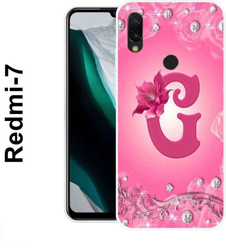 KLC Back Cover for Redmi 7  (Pink, Silver, Grip Case, Silicon)
