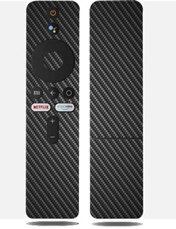 Mclaxa Black Carbon Fibre MI Remote Control Netfilx&Prime Video Button, Black Carbon Mobile Skin  (Black Carbon Fibre MI Remote Control with Skin With Ultra Super Matte Finish)
