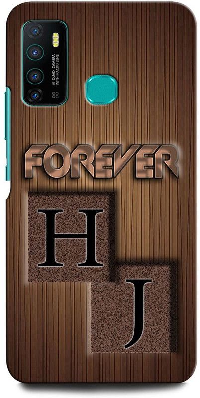 INTELLIZE Back Cover for Infinix Hot 9 HJ, H LOVE J, J LOVE H, H LETTER, J LETTER, HJ NAME  (Multicolor, Hard Case, Pack of: 1)