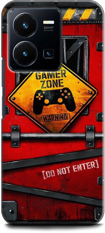 WallCraft Back Cover for Vivo Y35, V2205 GAME ZONE, PS4, RED DOOR, RED, COLORFUL, DARK  (Multicolor, Dual Protection, Pack of: 1)