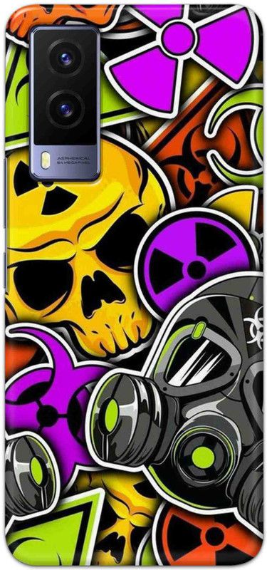 NDCOM Back Cover for Vivo V21e 5G Graffiti illustration Printed  (Multicolor, Hard Case, Pack of: 1)