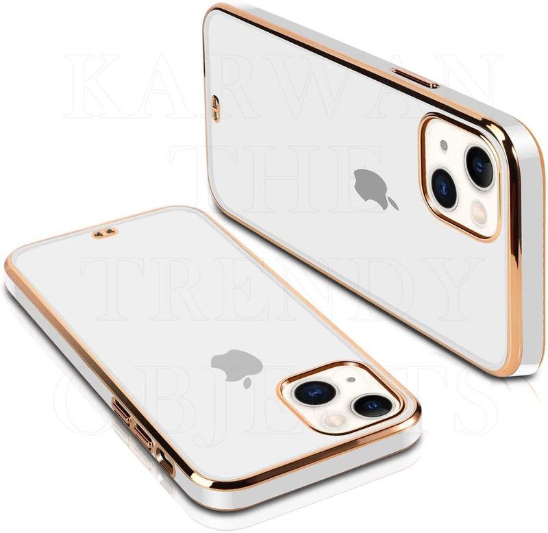 Shopsji Back Cover for Apple iphone 13, Luxury Soft Crome case for iphone 13  (White, Flexible, Pack of: 1)