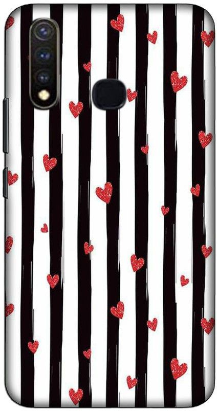 CROKIAN Back Cover for Vivo Y19 Heart Design Back Cover  (Multicolor, Hard Case, Pack of: 1)
