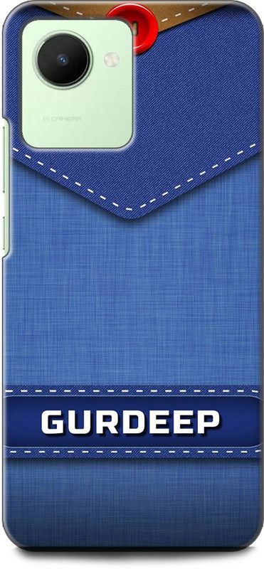 WallCraft Back Cover for Realme C30, RMX3581 GURDEEP NAME, G LETTER, BLUE, JEANS, ALPHABET, DESIGN  (Multicolor, Dual Protection, Pack of: 1)