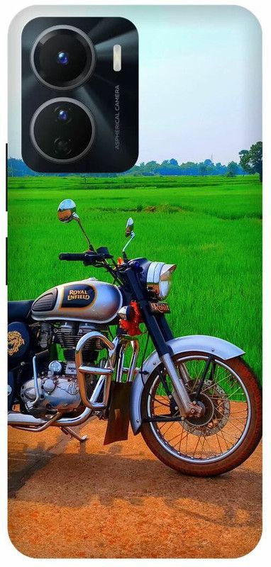 JUGGA Back Cover for vivo Y16, V2204, ROYAL, ENFIELD, BULLET, BIKE, LOVER, RACER  (Green, Hard Case, Pack of: 1)