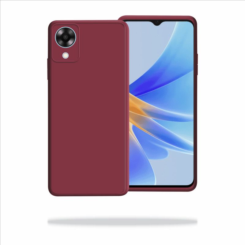 SUPER-ME Back Cover for OPPO A17K  (Red, Hard Case, Pack of: 1)