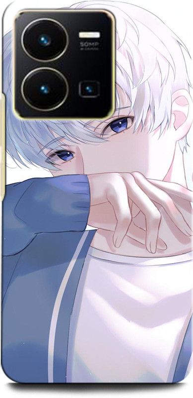 ORBIQE Back Cover for Vivo Y35 V2205 ANIME BOY, CUTE BOY, ALONE  (Multicolor, Hard Case, Pack of: 1)