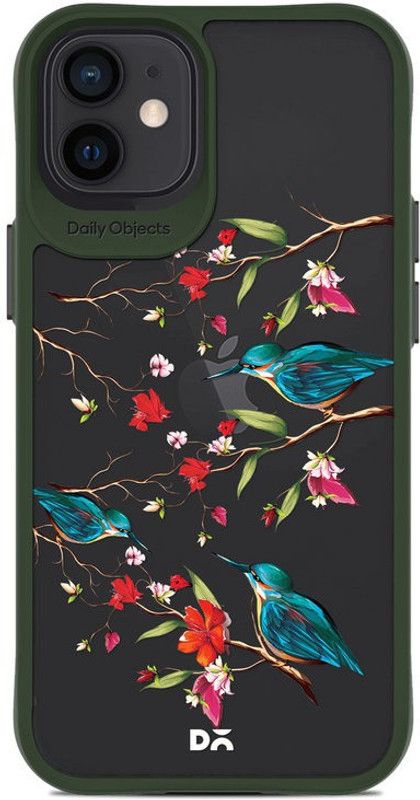 DailyObjects Melody Birds Green Hybrid Clear Back Cover for iPhone 12 Mini  (Green, Flexible, Pack of: 1)
