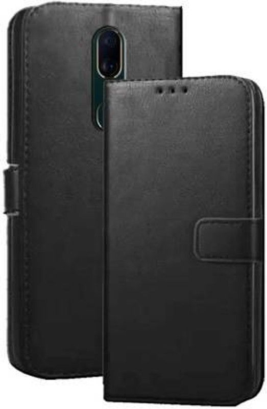 Casely Flip Cover for OPPO F11 Flip Cover Leather Magnetic Flip Wallet Case Cover  (Black, Dual Protection, Pack of: 1)