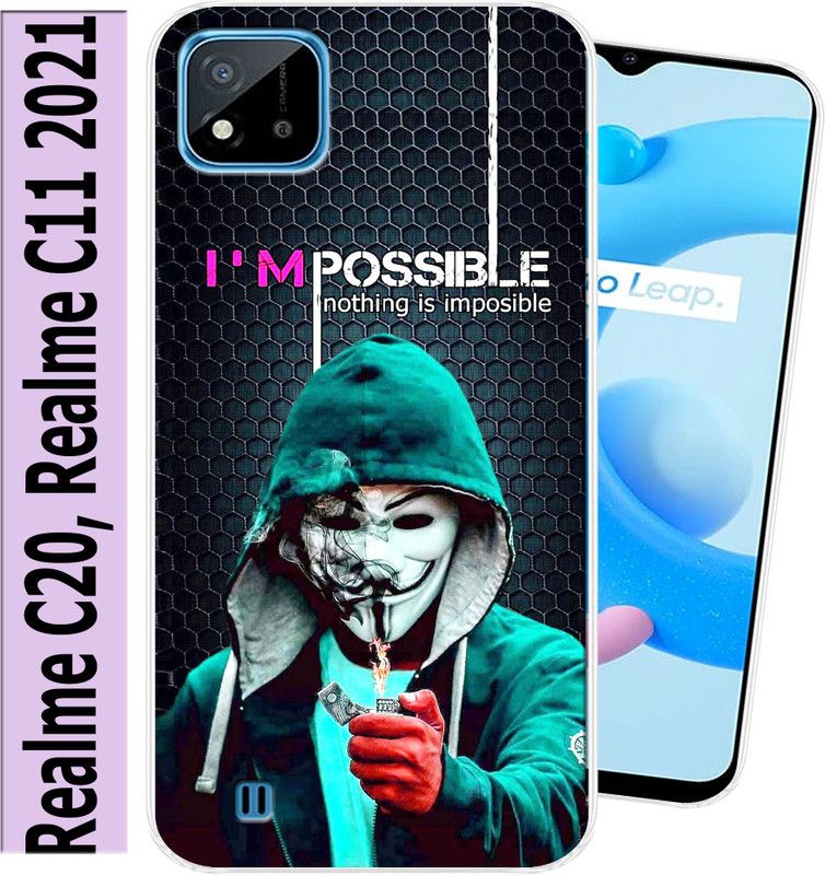 Goldista Back Cover for Realme C20, Realme C11 2021  (Multicolor, Flexible, Silicon, Pack of: 1)