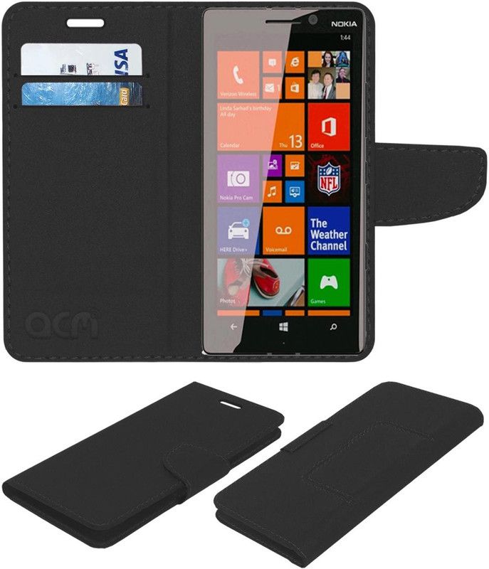 ACM Flip Cover for Microsoft Nokia Lumia 930  (Black, Cases with Holder, Pack of: 1)