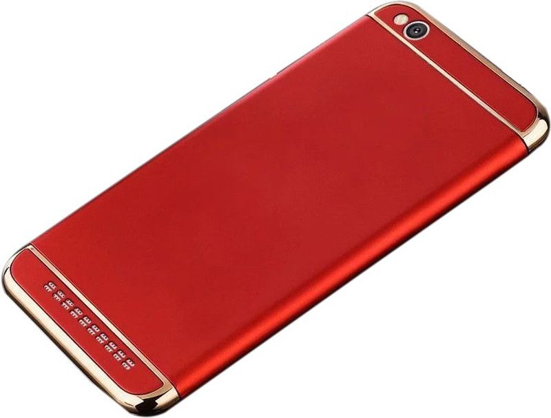 Vaku Luxos Back Cover for Xiaomi Redmi 5A Ling Series Ultra-Thin Metal Electroplating Splicing PC Case  (Red, Shock Proof, Pack of: 1)