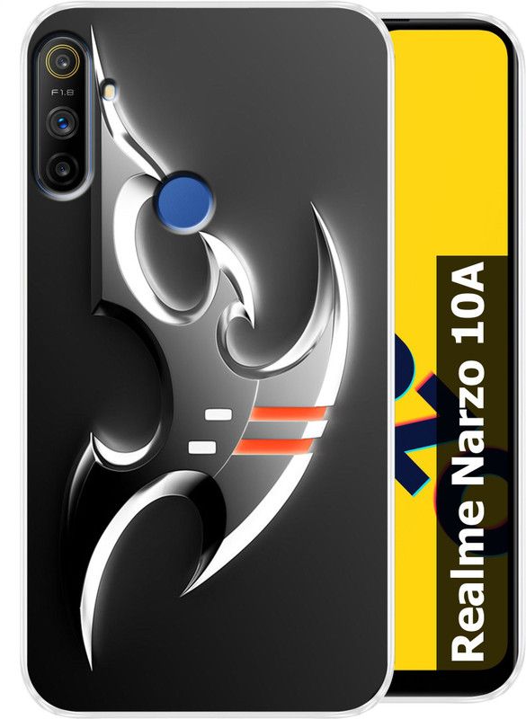 vipax Back Cover for Realme Narzo 10a  (Black, Silicon)