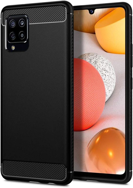 ASMANTIC Back Cover for Samsung Galaxy F62  (Black, Pack of: 1)
