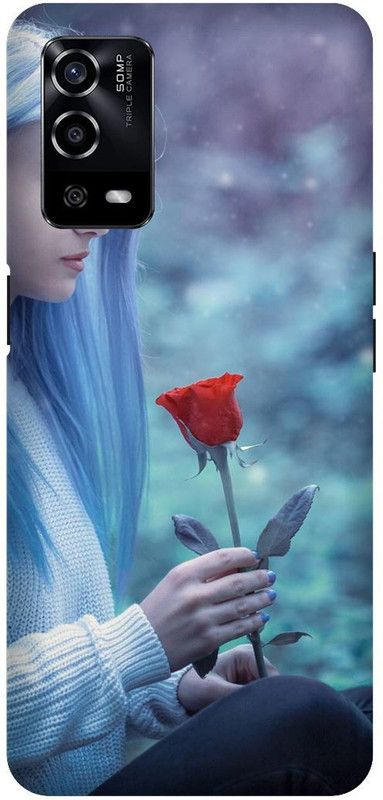 UMPRINT Back Cover for Oppo A55/CPH2325, Blue Girl Girl Love Printed Back Cover  (Multicolor, Hard Case, Pack of: 1)