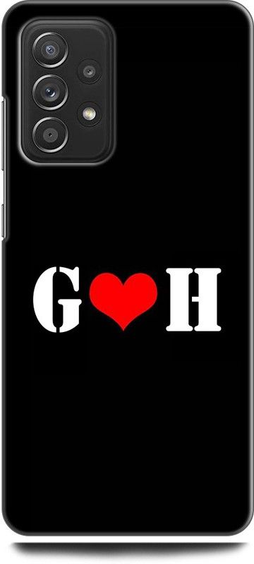 Afterglow Back Cover for SAMSUNG Galaxy A52 G H, G LOVES H, NAME, LETTER, ALPHABET, GH LOVE, HART  (Multicolor, Shock Proof, Pack of: 1)