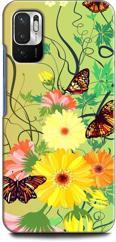 Wall Art Back Cover for REDMI Note 10T 5G BUTTERFLY, BEAUTIFUL BUTTERFLIES, BLUE BURRERFLY, WOODEN, WOOD  (Multicolor, Dual Protection, Pack of: 1)