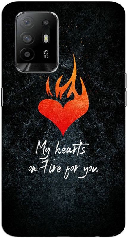 CROKIAN Back Cover for Oppo F19 Pro Plus 5G Fire heart Back Cover  (Multicolor, Hard Case, Pack of: 1)