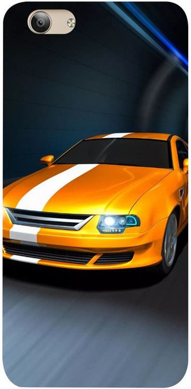 Skyhawk Back Cover for Sky Hawk Hard Back Cover for Vivo Y53 Hard Yellow Car  (Multicolor, Hard Case, Pack of: 1)