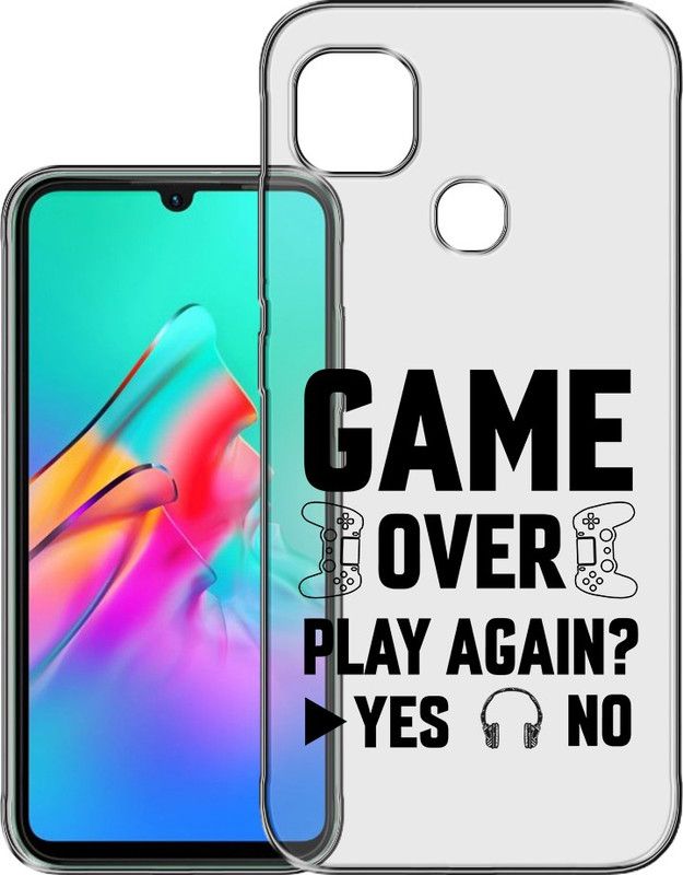 HANIRY Back Cover for Infinix Smart Hd 2021 / X612B mobile cover | GAME OVER TEXT | Designer | PNG_76  (Multicolor, Flexible, Silicon, Pack of: 1)