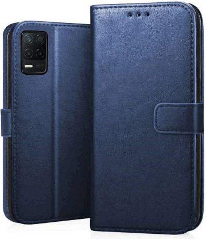 Urban Tech Flip Cover for Realme 8 5G Narzo 30 5GFlip Case | Magnetic Closure | Shock Proof Wallet Flip Cover  (Blue, Magnetic Case, Pack of: 1)